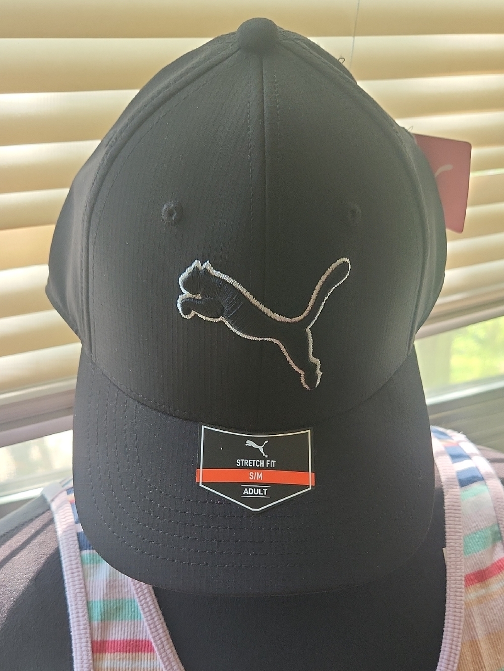 Puma Black Baseball Cap with White Logo